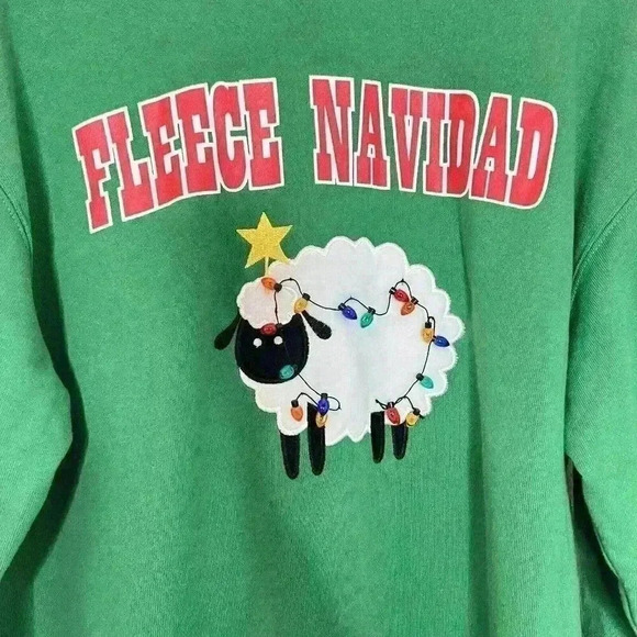 Forever 21 Christmas ugly Sweater Small Fleece Navidad 3D Lightbulbs - Picture 4 of 10